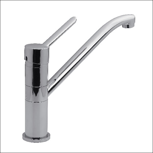 Monocomando para mesada de cocina con pico móvil.