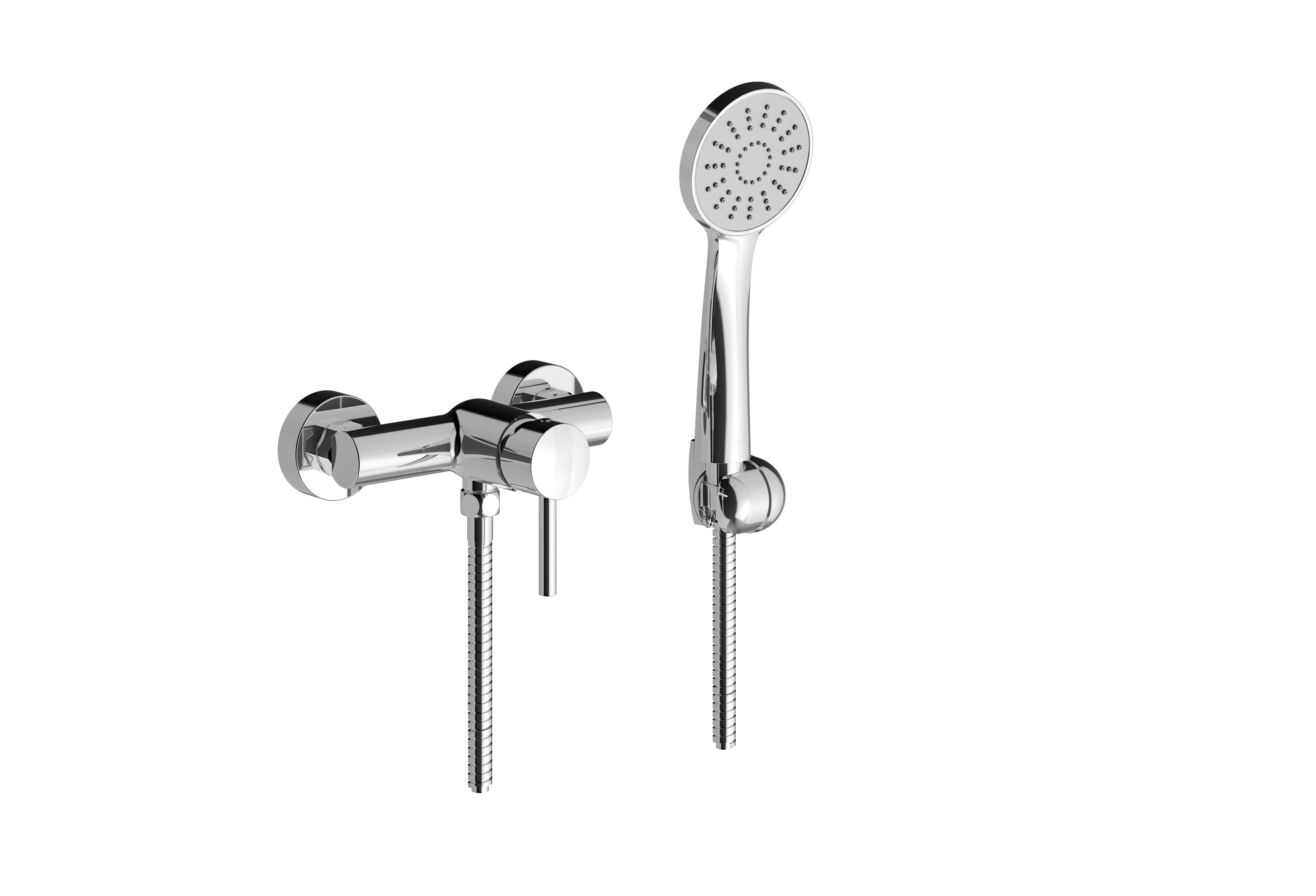 Juego monocomando externo para ducha