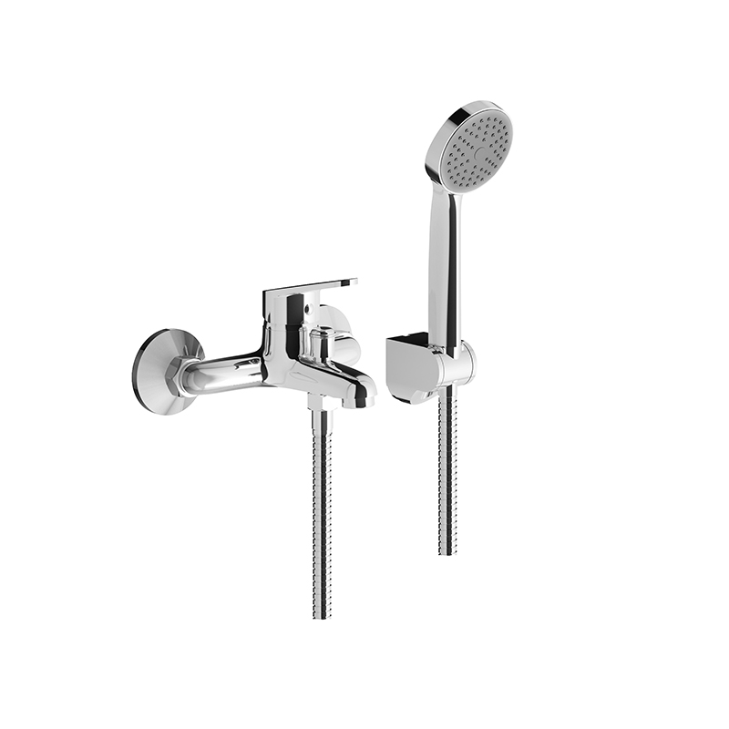 Juego monocomando exterior pared para ducha y tina